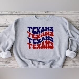 Texans Wavy Crewneck - Gray